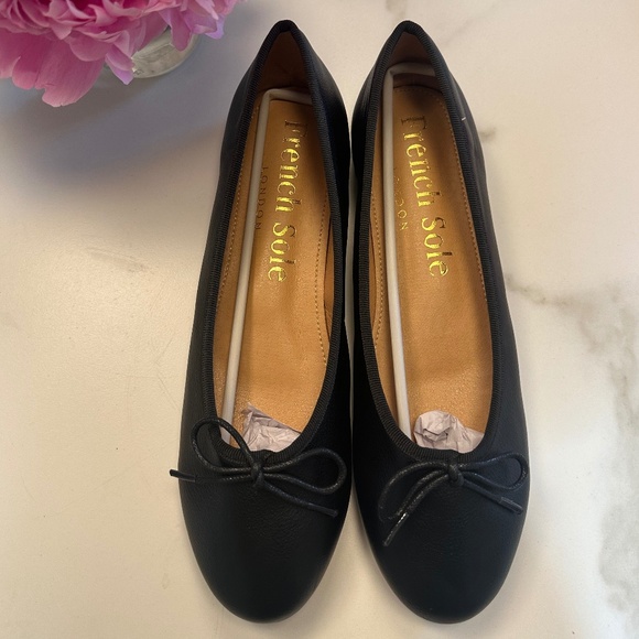 FRENCH SOLE Lola Black Leather Round Toe Ballet Flats - EUR 42 - Picture 15 of 15